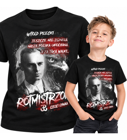KOSZULKA DZIECIĘCA Patriotyczna - ROTMISTRZ WITOLD PILECKI